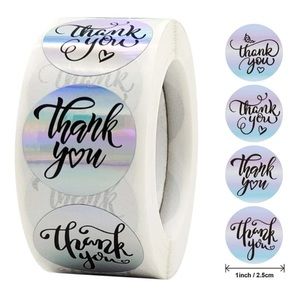 500 Thank You Stickers